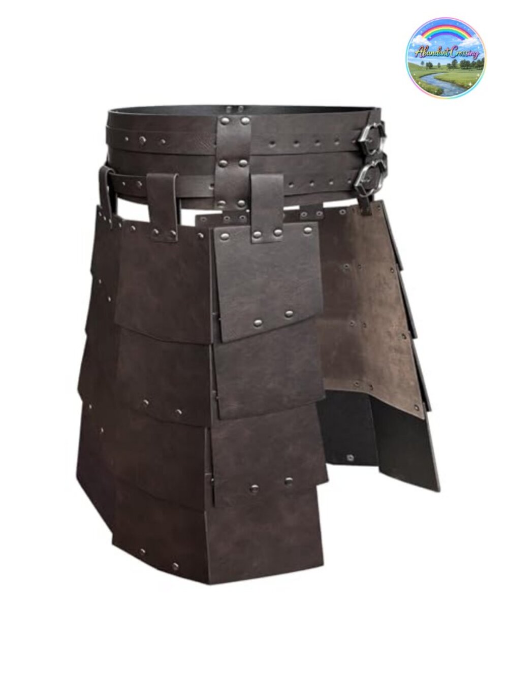 Medieval Faux Leather Adjustable Waist Armor Skirt LARP Cosplay Ren Faire